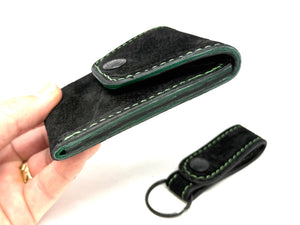 Sarasota Wallet - Black Hippo w Green - Anvil Customs