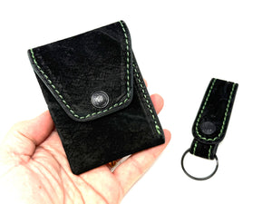 Sarasota Wallet - Black Hippo w Green - Anvil Customs