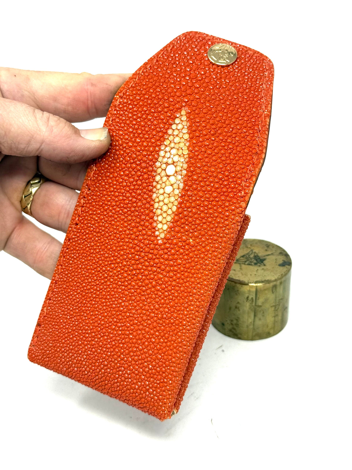 Sarasota Wallet - Blood Orange Stingray - Anvil Customs