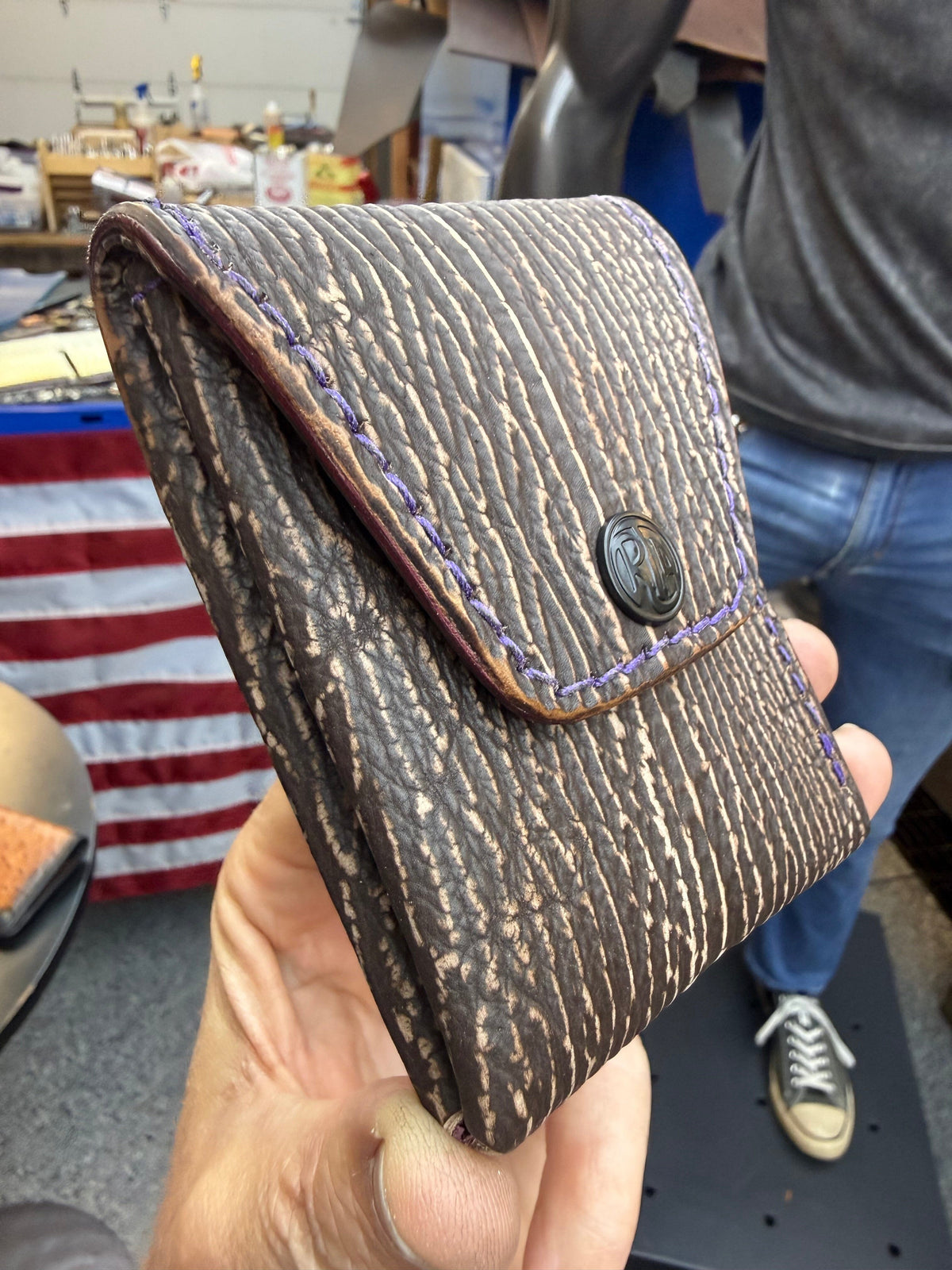 Sarasota Wallet - Brown Shark - Anvil Customs