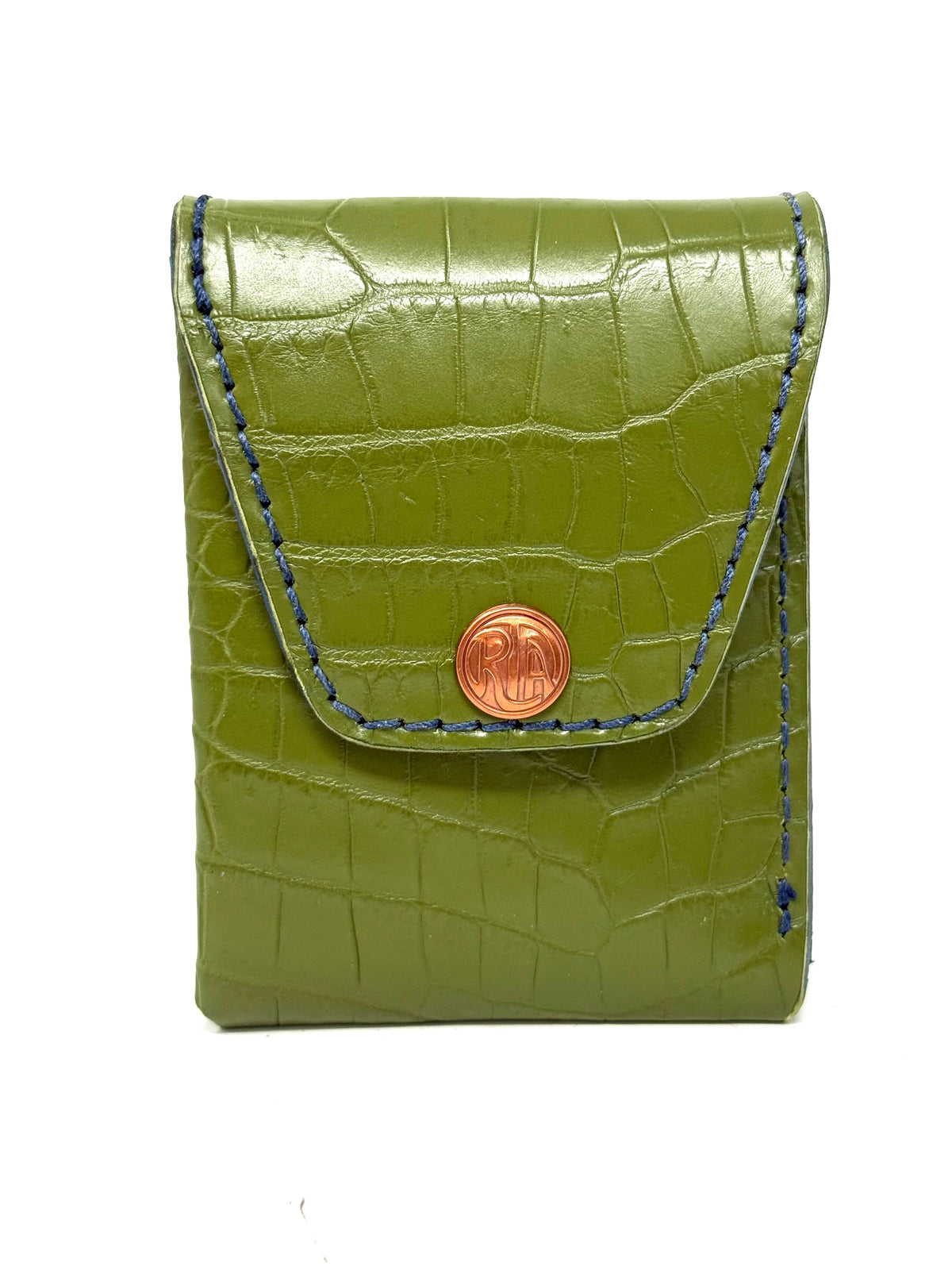 Sarasota Wallet - Loden Green Crocodile - Anvil Customs