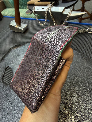 Sarasota Wallet - Metallic Pink Stingray - Anvil Customs