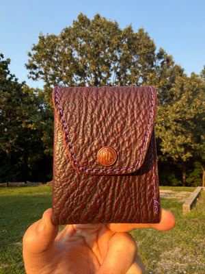 Sarasota Wallet - Oxblood Shark