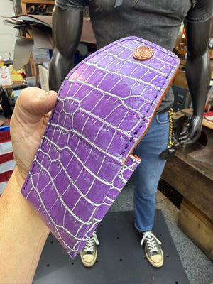 Sarasota Wallet - Purple Crocodile - Anvil Customs