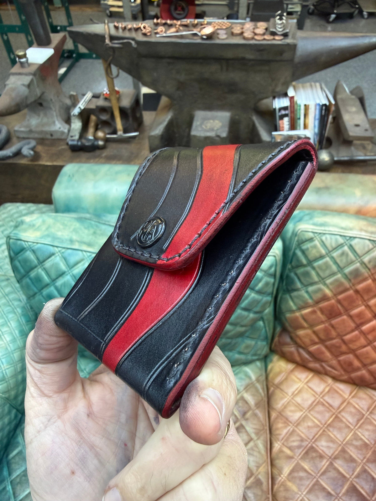 Sarasota Wallet - Thin Red Line - Anvil Customs