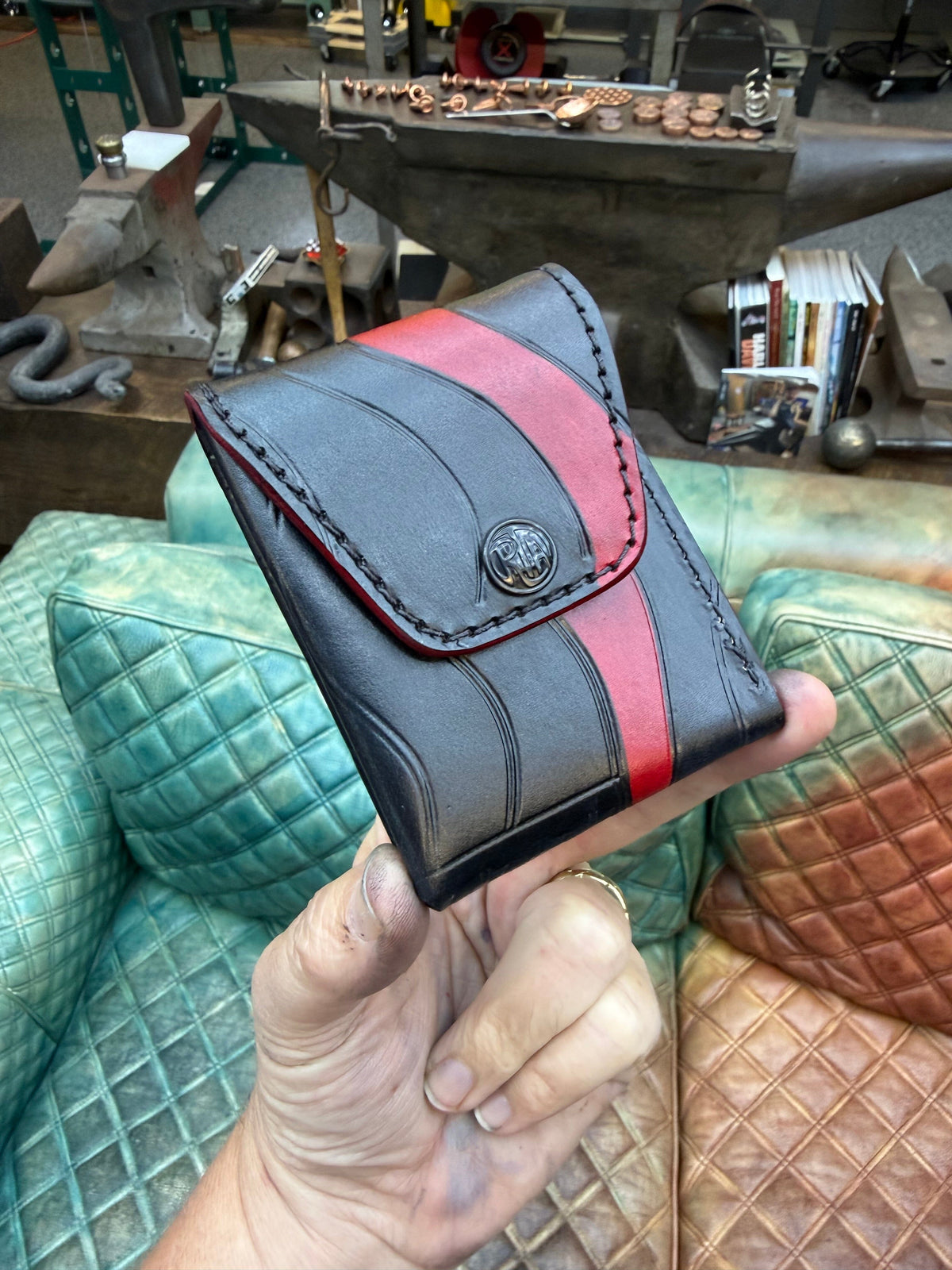 Sarasota Wallet - Thin Red Line - Anvil Customs