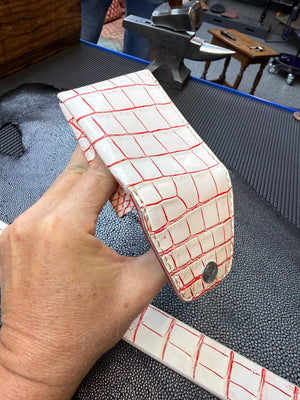 Sarasota Wallet - White/Red Alligator