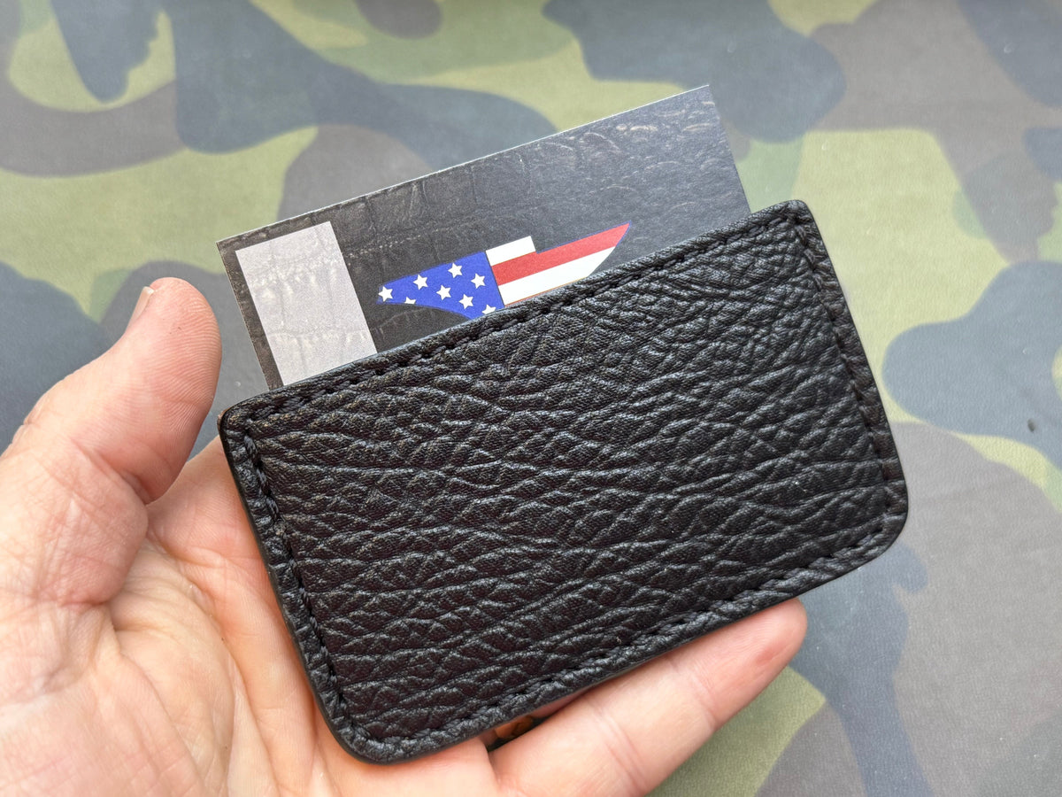 Single Pocket Card Wallet - Black Shark - Anvil Customs