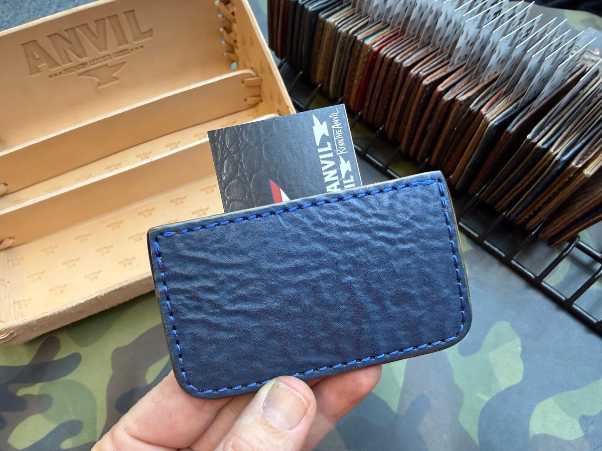 Single Pocket Card Wallet - Blue Shark - Anvil Customs