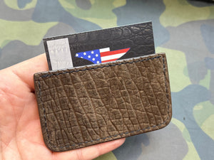 Single Pocket Card Wallet - Chocolate Hippo - Anvil Customs