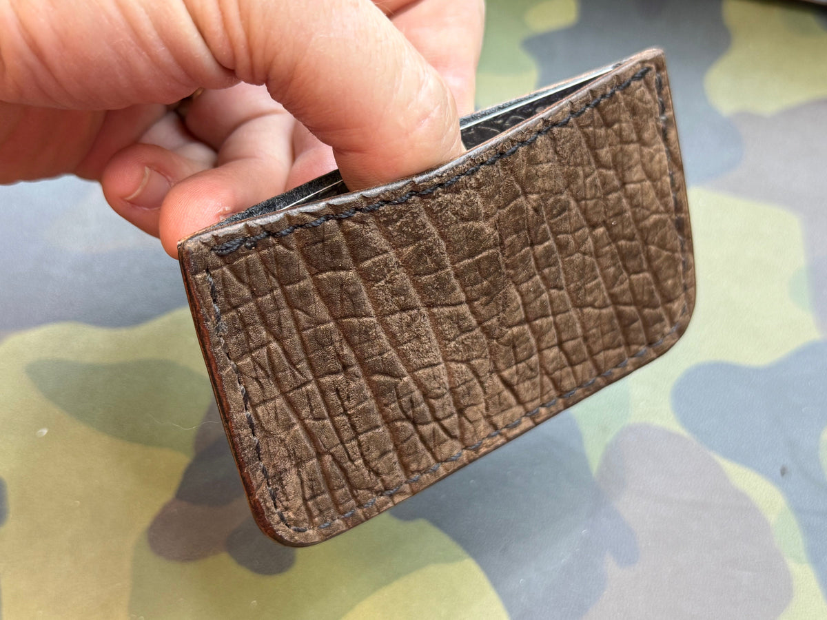 Single Pocket Card Wallet - Chocolate Hippo - Anvil Customs
