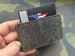 Single Pocket Card Wallet - Chrome Stingray - Anvil Customs