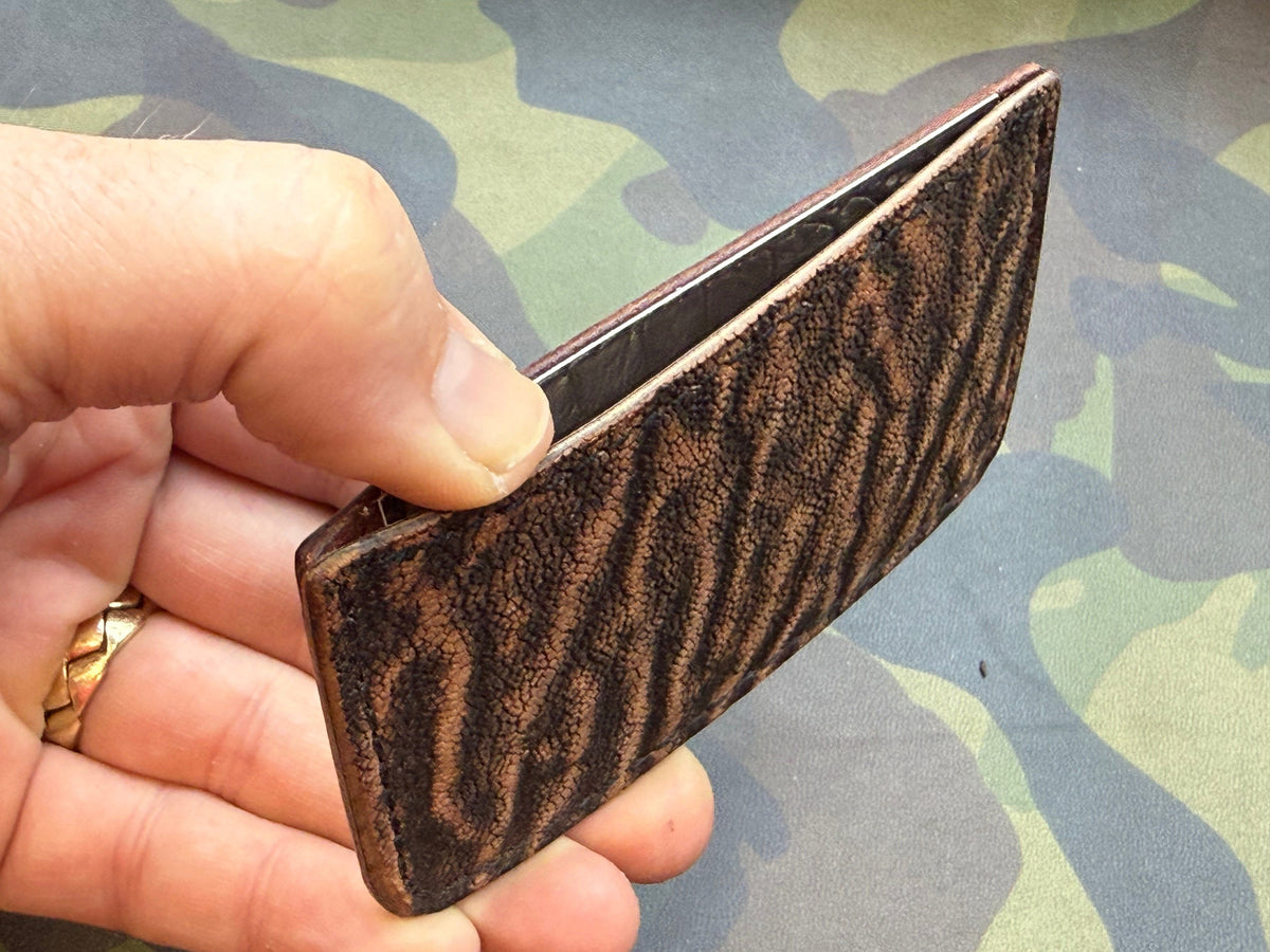 Single Pocket Card Wallet - Cognac Elephant - Anvil Customs