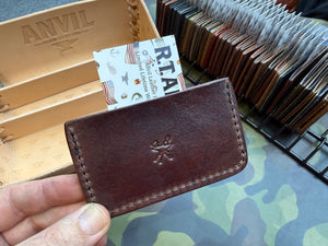Single Pocket Card Wallet - Cognac Elephant - Anvil Customs