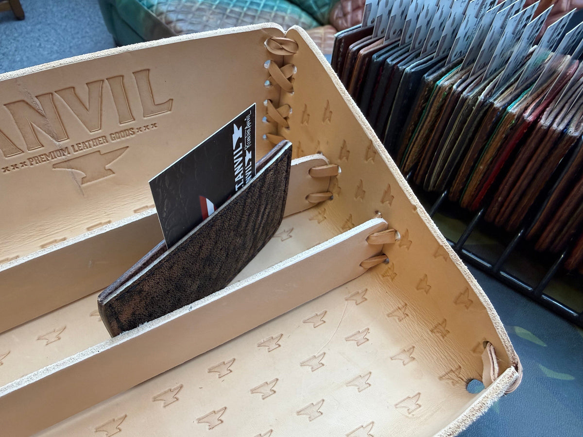 Single Pocket Card Wallet - Cognac Elephant - Anvil Customs