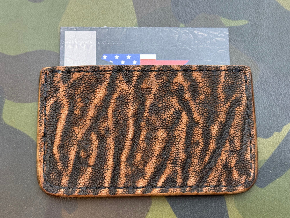 Single Pocket Card Wallet - Cognac Elephant - Anvil Customs