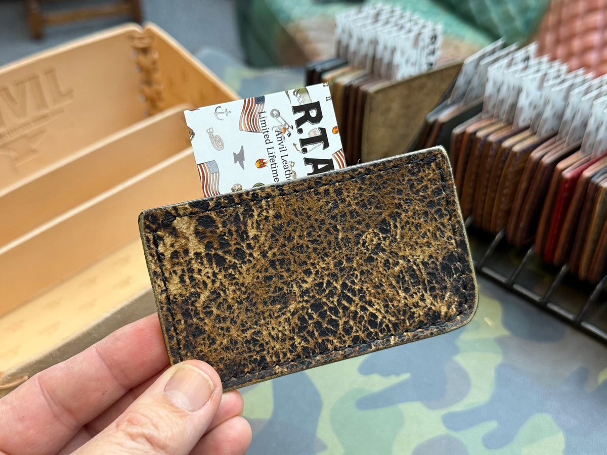 Single Pocket Card Wallet - Natural Python - Anvil Customs