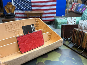 Single Pocket Card Wallet - Red Elephant - Anvil Customs