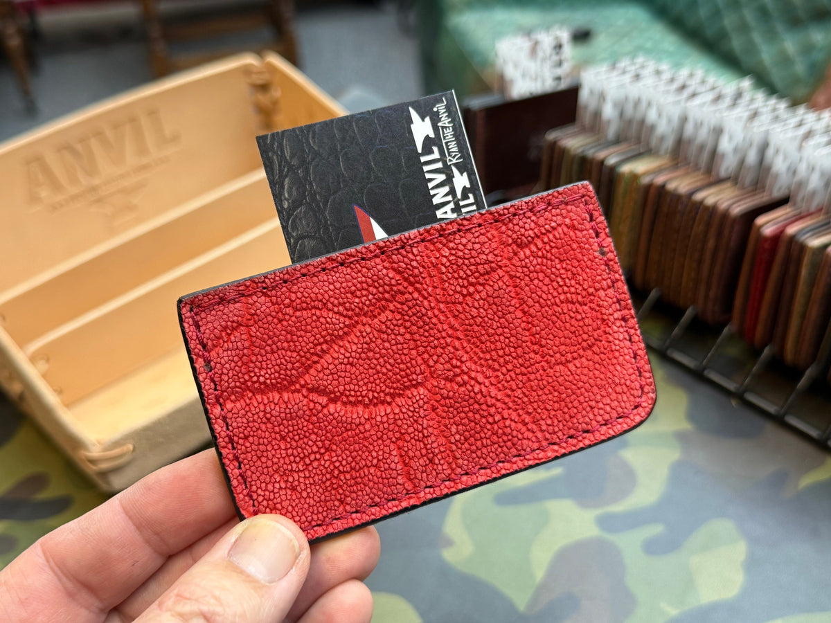 Single Pocket Card Wallet - Red Elephant - Anvil Customs