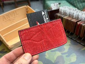 Single Pocket Card Wallet - Red Elephant - Anvil Customs
