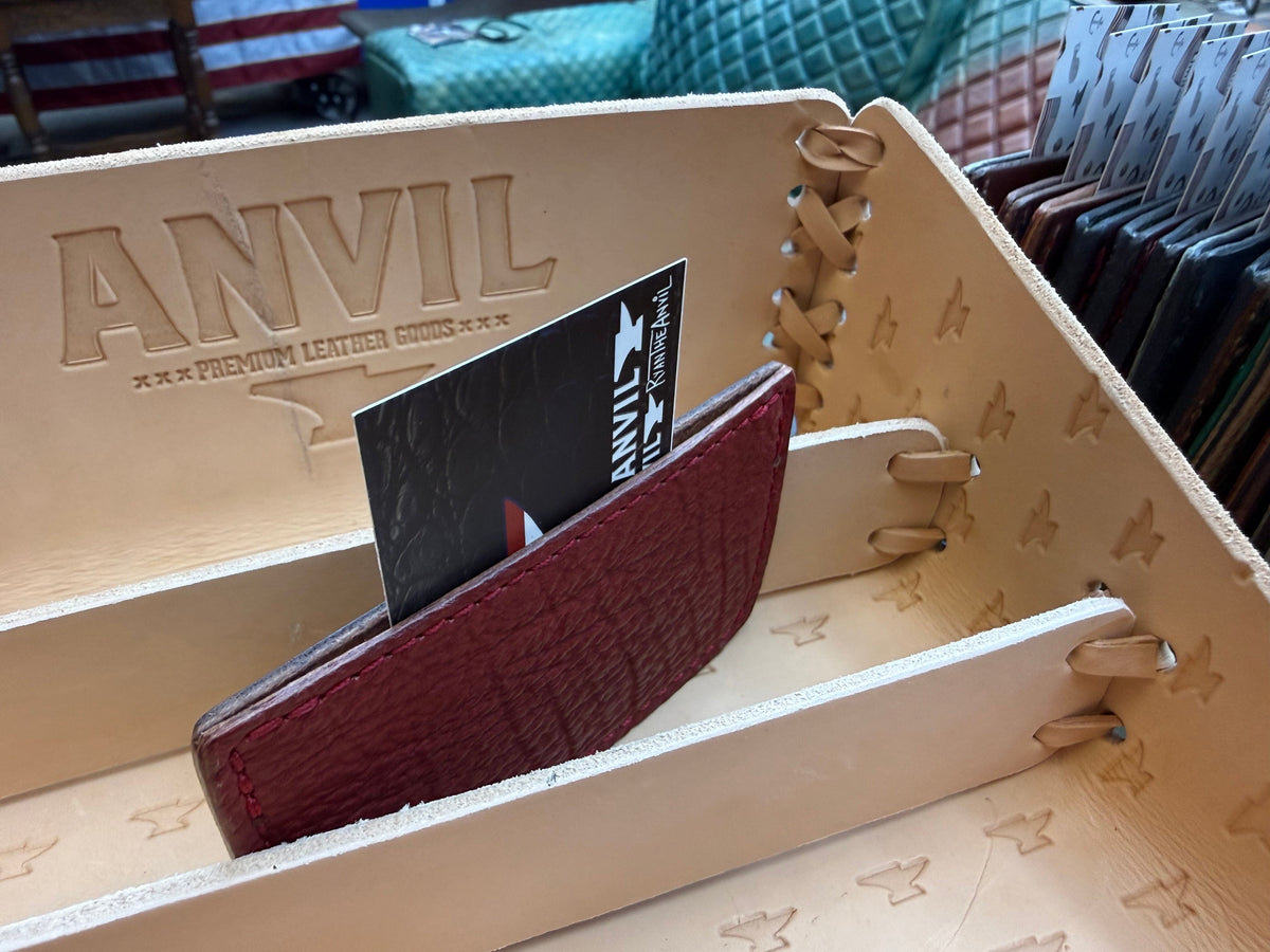 Single Pocket Card Wallet - Red Shark - Anvil Customs