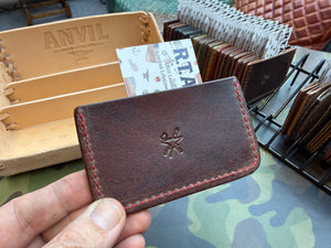 Single Pocket Card Wallet - Red Shark - Anvil Customs