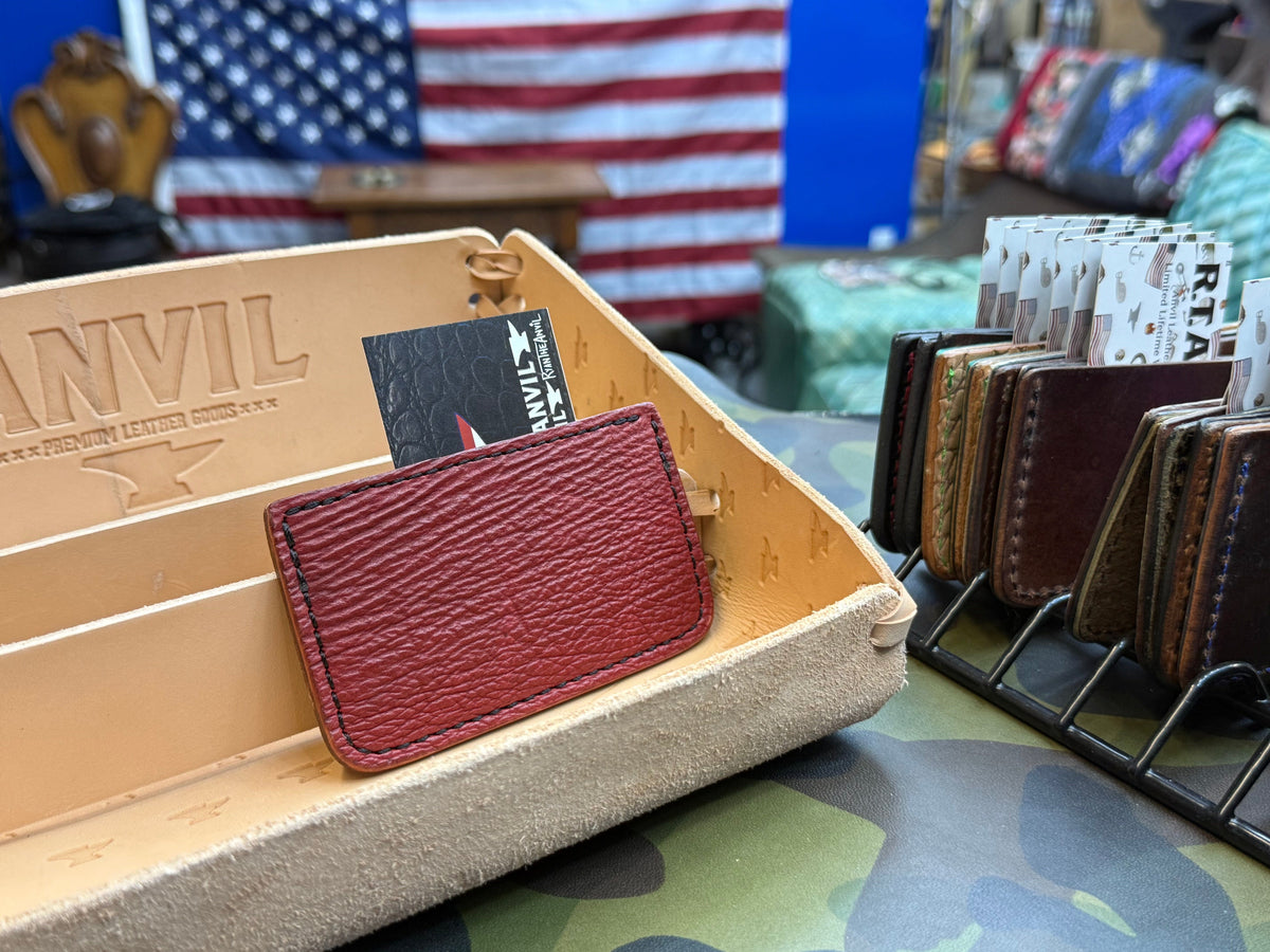 Single Pocket Card Wallet - Red Shark - Anvil Customs