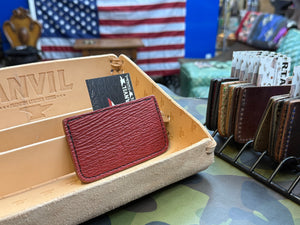 Single Pocket Card Wallet - Red Shark - Anvil Customs