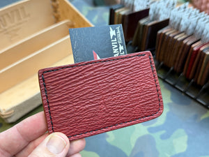 Single Pocket Card Wallet - Red Shark - Anvil Customs