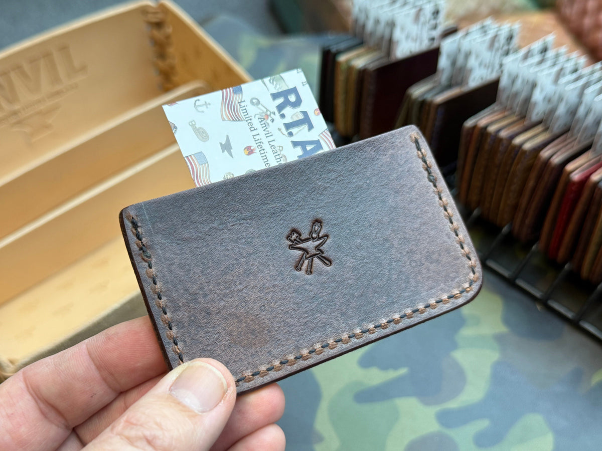 Single Pocket Card Wallet - Red Shark - Anvil Customs