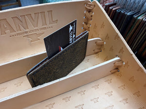Single Pocket Card Wallet - SaddleTan Cape Buffalo - Anvil Customs