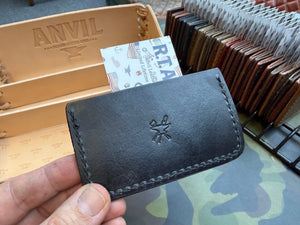 Single Pocket Card Wallet - Tortoise Alligator - Anvil Customs