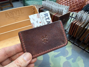 Single Pocket Card Wallet - Wine Shark - Anvil Customs