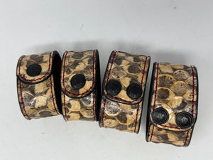 Snakeskin Leather Bracelet / Cuff: Natural - Anvil Customs