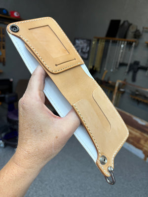 Standard Bifold Chain Wallet - White/Yellow Alligator - Anvil Customs