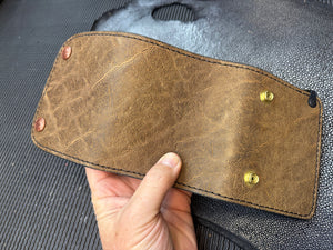 Trifold Leather Chain Wallet - Elephant - Anvil Customs