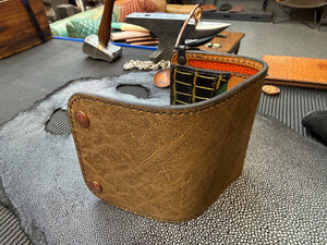 Trifold Leather Chain Wallet - Elephant - Anvil Customs