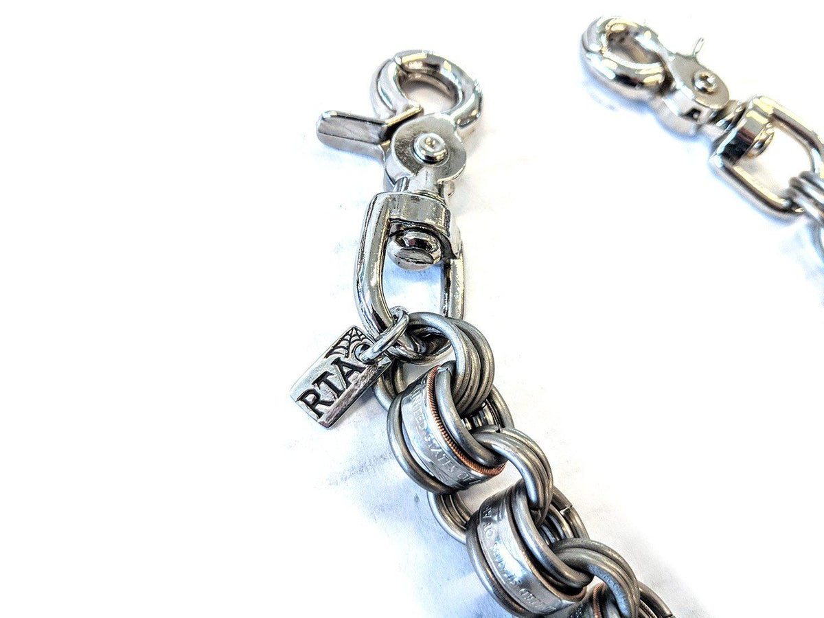 14 Inch U.S. Quarter Chain Mail Wallet Chain - Anvil Customs