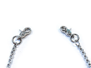 21 Inch Anvil Wallet Chain - Slim 2 In 2 with White Belt Charm - Anvil Customs