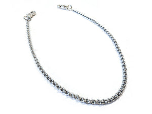 21 Inch Anvil Wallet Chain - Slim 2 In 2 with White Belt Charm - Anvil Customs