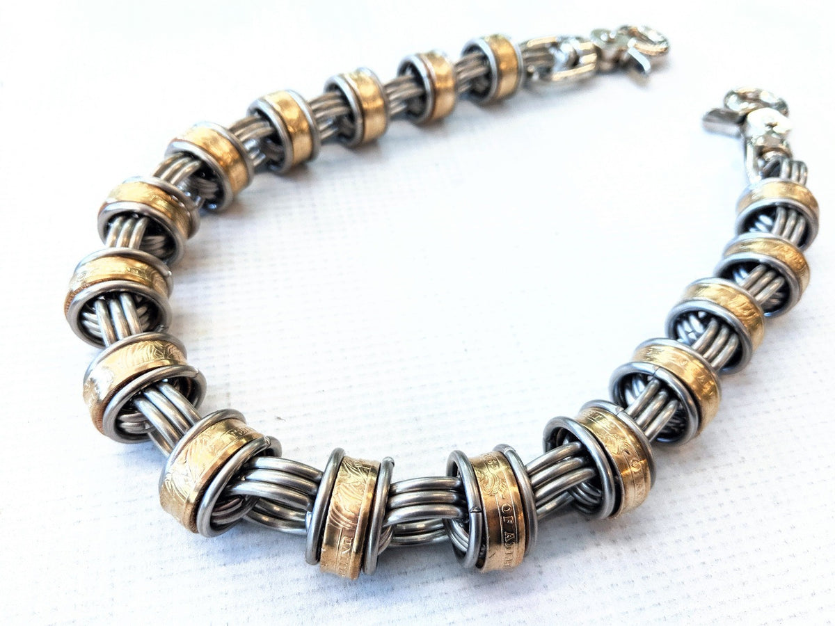 22 Inch U.S. Gold Dollar Chain Mail Wallet Chain - Anvil Customs