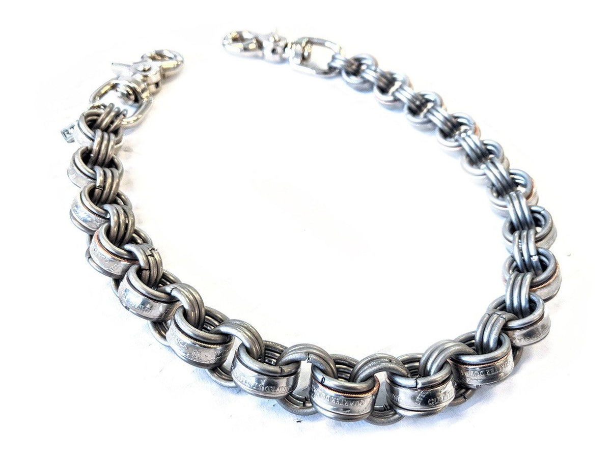 22 Inch U.S. Quarter Chain Mail Wallet Chain - Anvil Customs