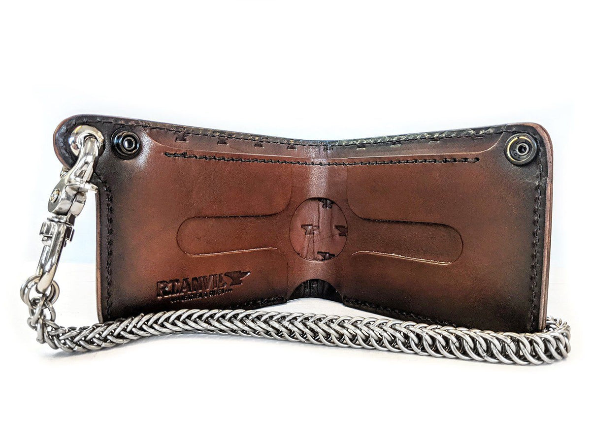 Bifold Leather Chain Wallet - Anvil Bold - Anvil Customs
