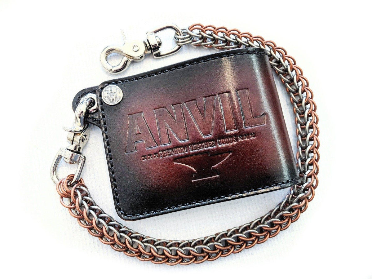 Bifold Leather Chain Wallet - Anvil Bold - Anvil Customs
