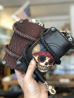 Braided Leather Wallet Chain - Anvil Customs