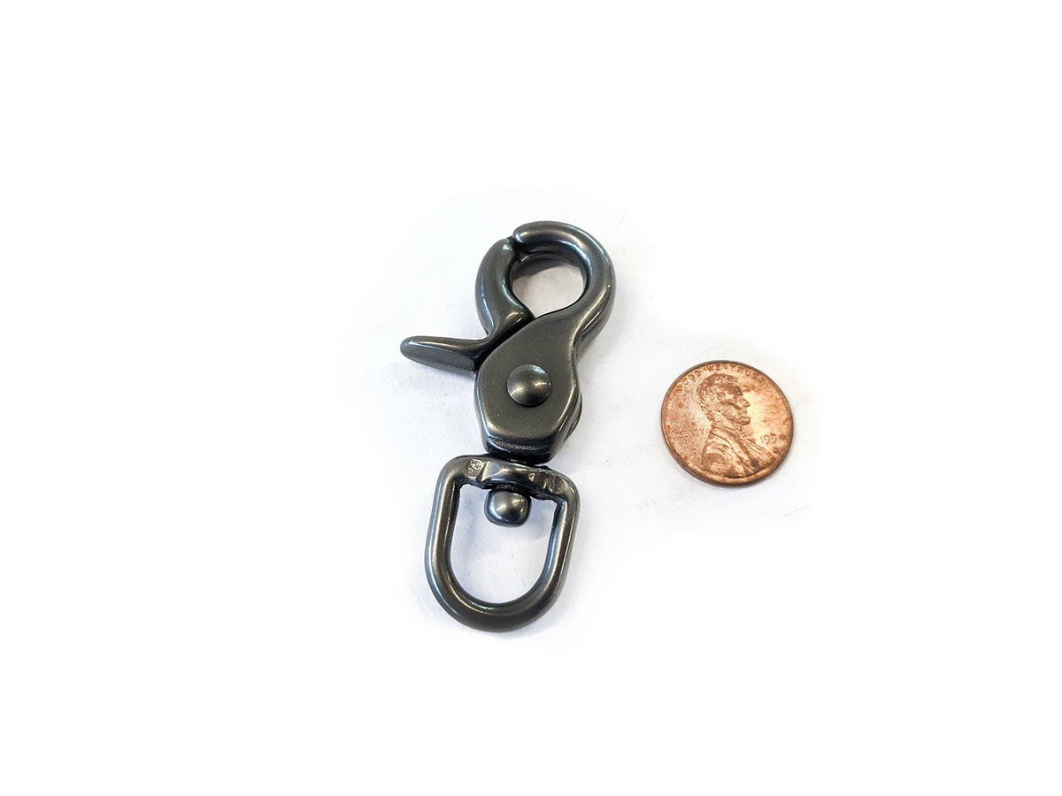 Chainmaille Wallet Chain Clasp - Black Brass - Anvil Customs