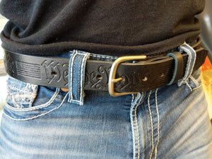 Custom Leather Belt - We The People - Anvil Customs