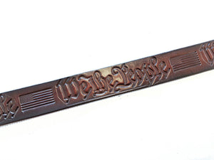 Custom Leather Belt - We The People - Anvil Customs