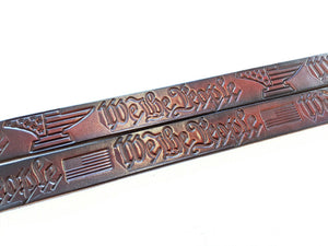 Custom Leather Belt - We The People - Anvil Customs
