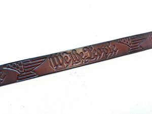 Custom Leather Belt - We The People - Anvil Customs